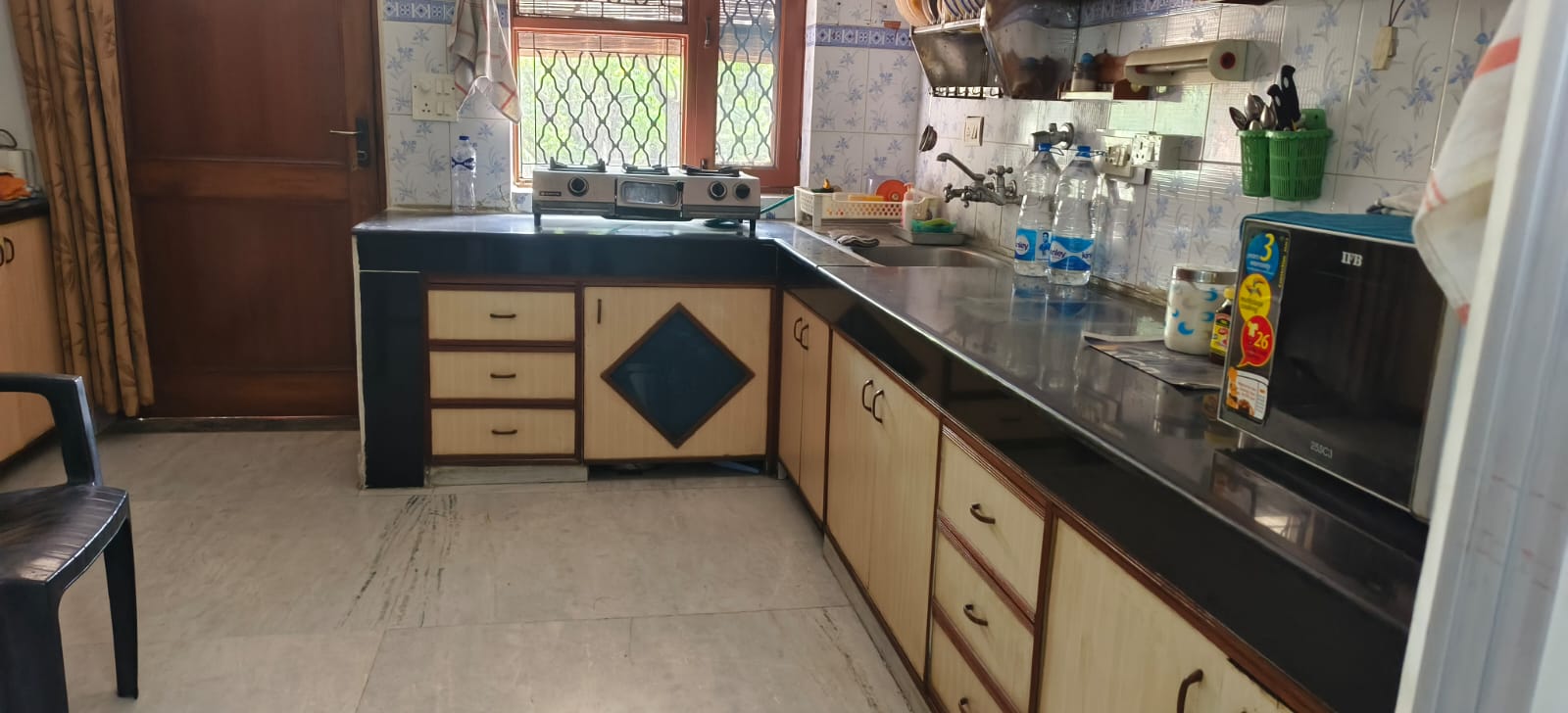 The kitchen in one of our houses
